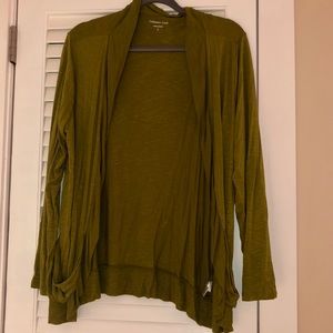 Large Coldwater Creek Olive Cardigan